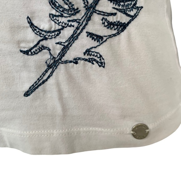 2/$10 MOVING SALE Y2K Olsen Europe Long Sleeve Top Feather Patterned Stitchwork - Picture 9 of 15